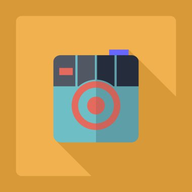 Gölge simgesi kamera ile düz modern tasarım