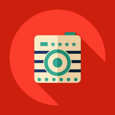 Gölge simgesi kamera ile düz modern tasarım