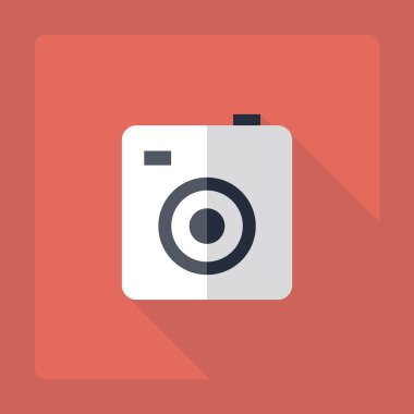 Gölge simgesi kamera ile düz modern tasarım