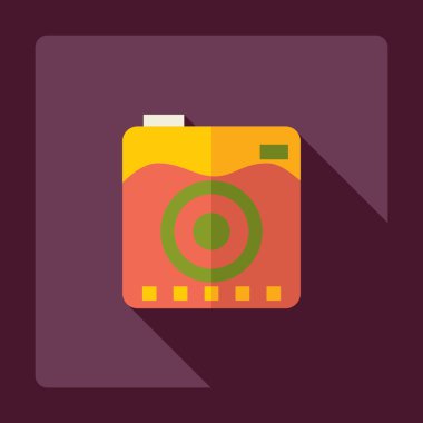 Gölge simgesi kamera ile düz modern tasarım