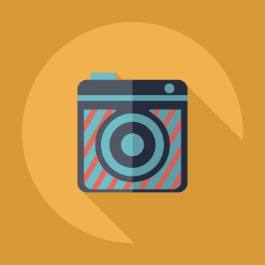 Gölge simgesi kamera ile düz modern tasarım