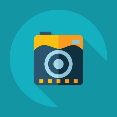 Gölge simgesi kamera ile düz modern tasarım