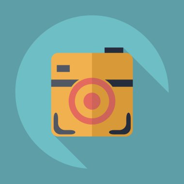 Gölge simgesi kamera ile düz modern tasarım