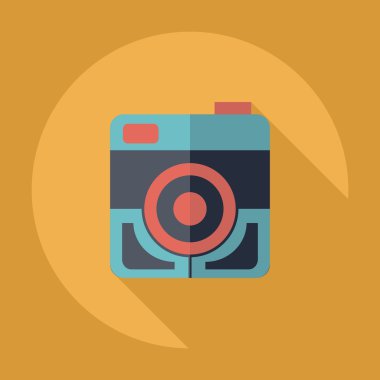 Gölge simgesi kamera ile düz modern tasarım