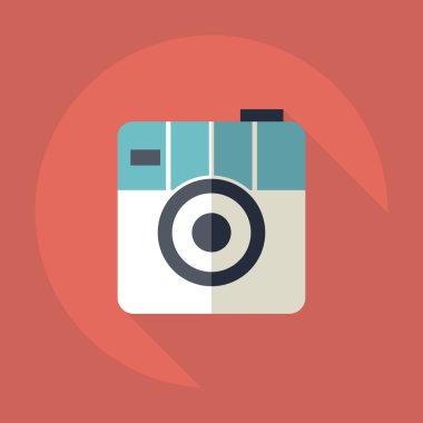 Gölge simgesi kamera ile düz modern tasarım