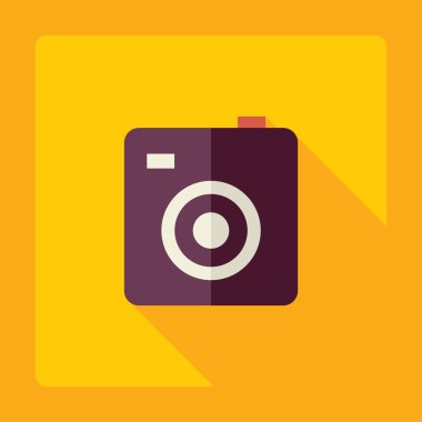 Gölge simgesi kamera ile düz modern tasarım