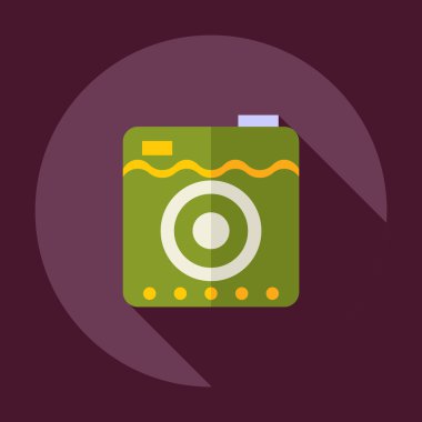 Gölge simgesi kamera ile düz modern tasarım