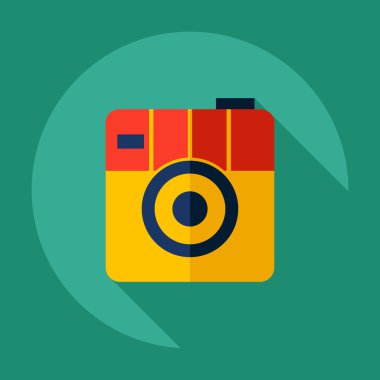 Gölge simgesi kamera ile düz modern tasarım