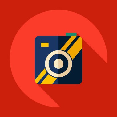 Gölge simgesi kamera ile düz modern tasarım