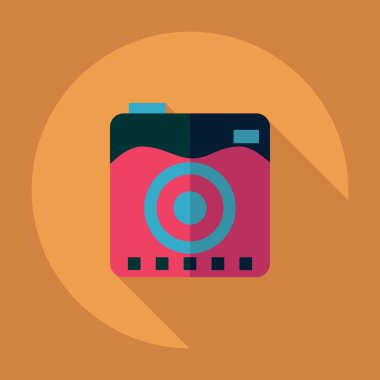 Gölge simgesi kamera ile düz modern tasarım