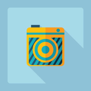 Gölge simgesi kamera ile düz modern tasarım