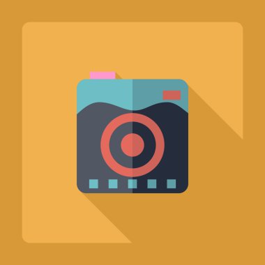 Gölge simgesi kamera ile düz modern tasarım