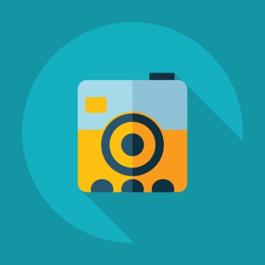 Gölge simgesi kamera ile düz modern tasarım