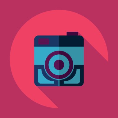 Gölge simgesi kamera ile düz modern tasarım