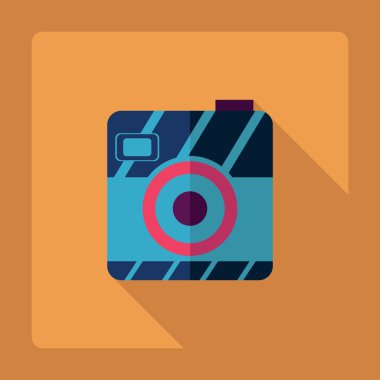 Gölge simgesi kamera ile düz modern tasarım