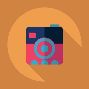 Gölge simgesi kamera ile düz modern tasarım