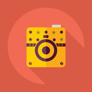 Gölge simgesi kamera ile düz modern tasarım