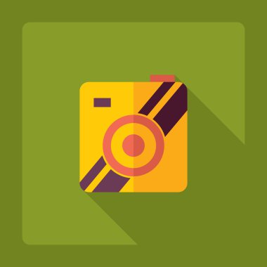 Gölge simgesi kamera ile düz modern tasarım