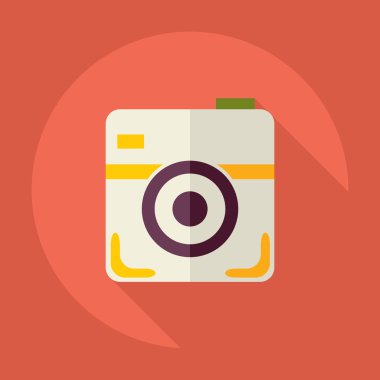 Gölge simgesi kamera ile düz modern tasarım