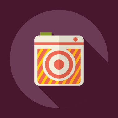 Gölge simgesi kamera ile düz modern tasarım