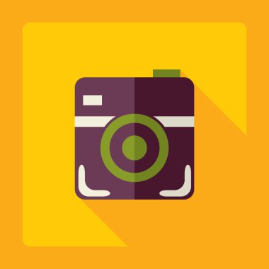 Gölge simgesi kamera ile düz modern tasarım