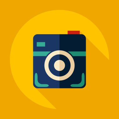 Gölge simgesi kamera ile düz modern tasarım