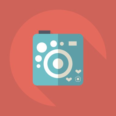 Gölge simgesi kamera ile düz modern tasarım