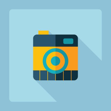 Gölge simgesi kamera ile düz modern tasarım