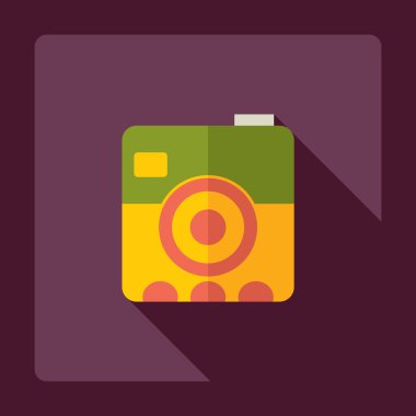 Gölge simgesi kamera ile düz modern tasarım