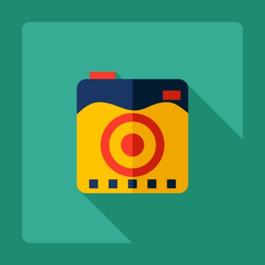 Gölge simgesi kamera ile düz modern tasarım