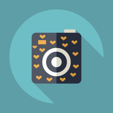 Gölge simgesi kamera ile düz modern tasarım