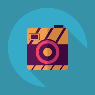 Gölge simgesi kamera ile düz modern tasarım