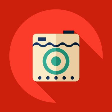 Gölge simgesi kamera ile düz modern tasarım