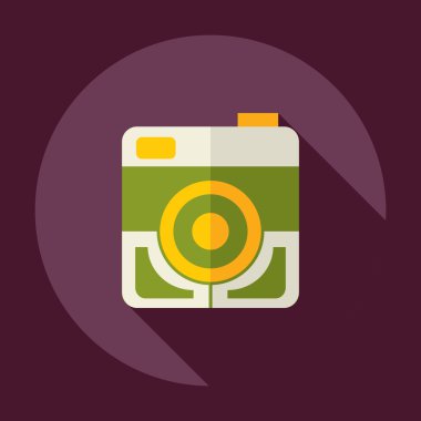 Gölge simgesi kamera ile düz modern tasarım