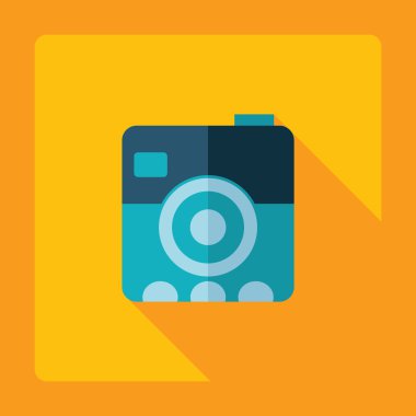 Gölge simgesi kamera ile düz modern tasarım