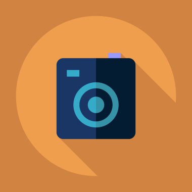 Gölge simgesi kamera ile düz modern tasarım