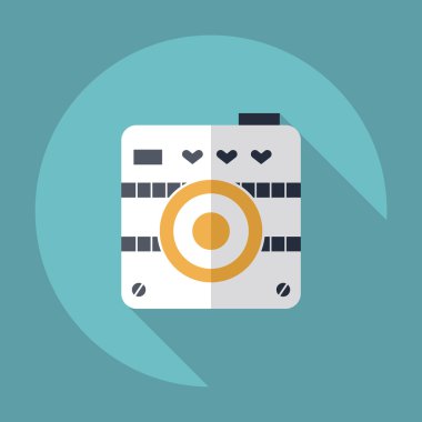 Gölge simgesi kamera ile düz modern tasarım