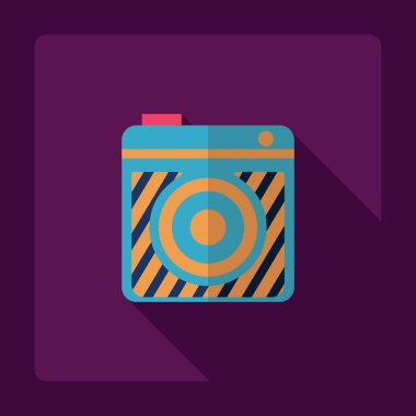 Gölge simgesi kamera ile düz modern tasarım