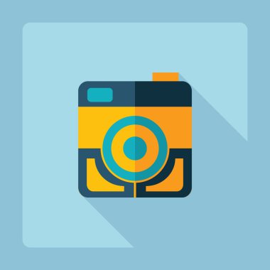 Gölge simgesi kamera ile düz modern tasarım