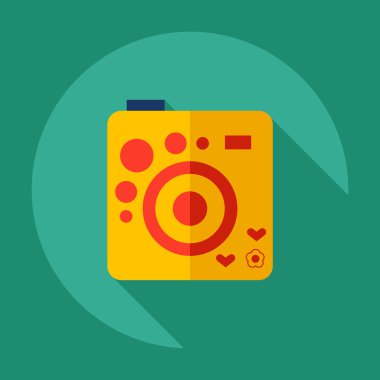 Gölge simgesi kamera ile düz modern tasarım