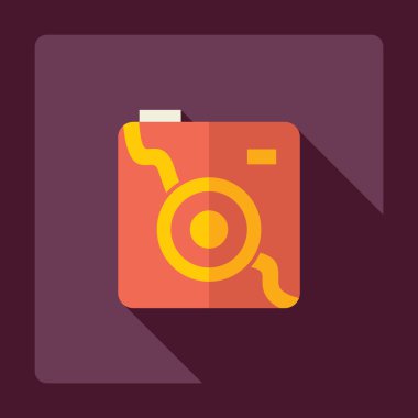 Gölge simgesi kamera ile düz modern tasarım