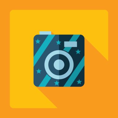 Gölge simgesi kamera ile düz modern tasarım