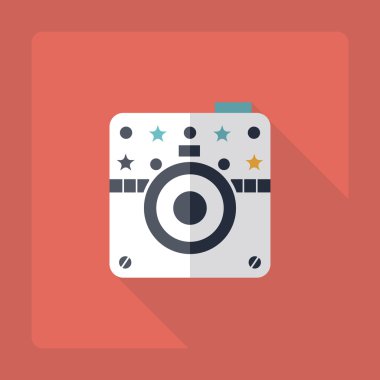 Gölge simgesi kamera ile düz modern tasarım