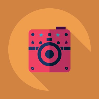 Gölge simgesi kamera ile düz modern tasarım