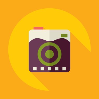 Gölge simgesi kamera ile düz modern tasarım