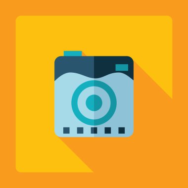 Gölge simgesi kamera ile düz modern tasarım