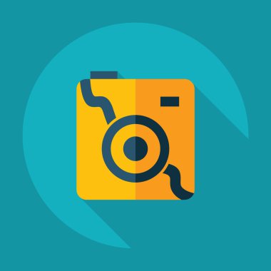 Gölge simgesi kamera ile düz modern tasarım