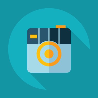 Gölge simgesi kamera ile düz modern tasarım