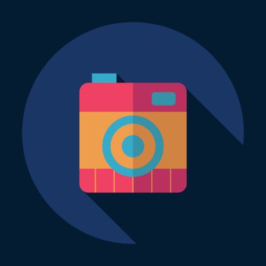 Gölge simgesi kamera ile düz modern tasarım