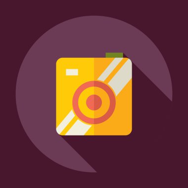 Gölge simgesi kamera ile düz modern tasarım